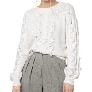 NWOT Rails | ivory Francis fringe sweater